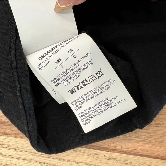 Off-White 3D Arrow Short Sleeve Ordinary Version Black